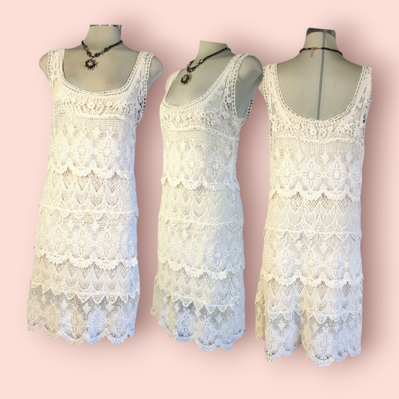 SOLITAIRE By Ravikhosla Ivory Lace Gorgeous  Dress Size S - Picture 11 of 16